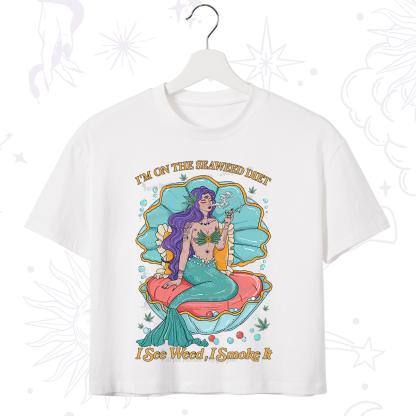 Purplehecate I See Weed I Smoke It Crop T-Shirt