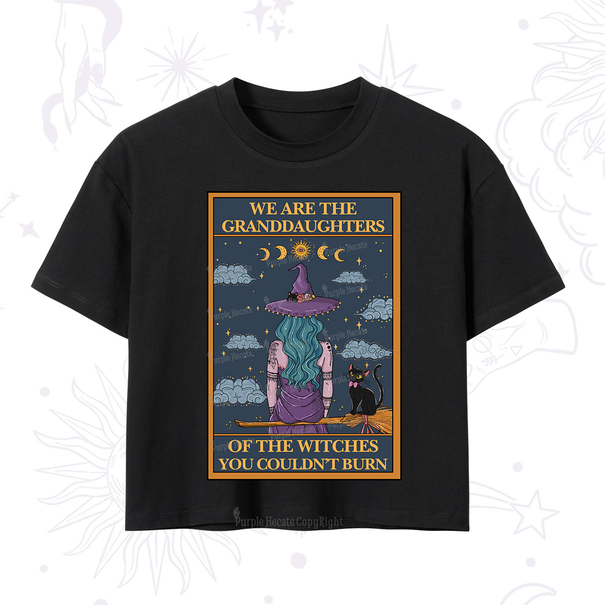 Purplehecate The Witches You Couldn't Burn Oracle Card Crop T-Shirt