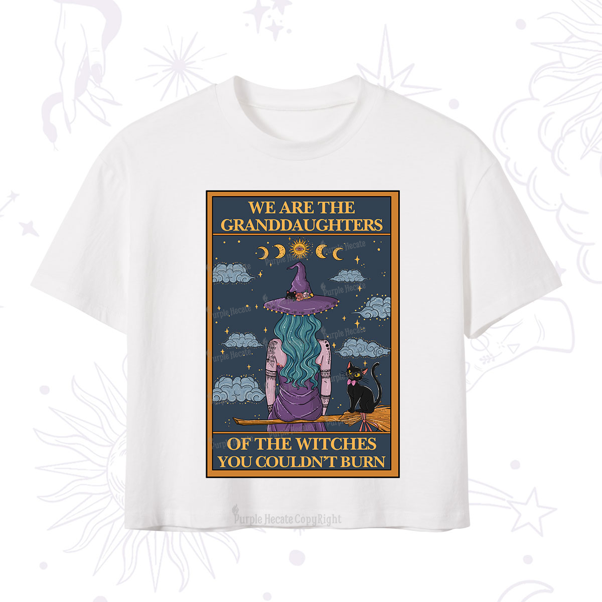 Purplehecate The Witches You Couldn't Burn Oracle Card Crop T-Shirt
