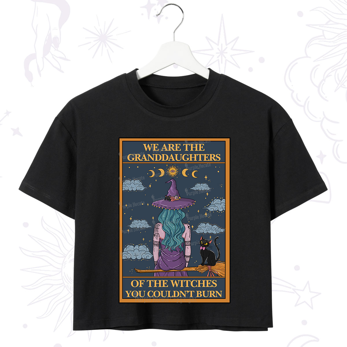 Purplehecate The Witches You Couldn't Burn Oracle Card Crop T-Shirt