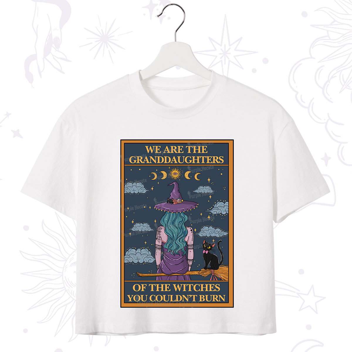 Purplehecate The Witches You Couldn't Burn Oracle Card Crop T-Shirt
