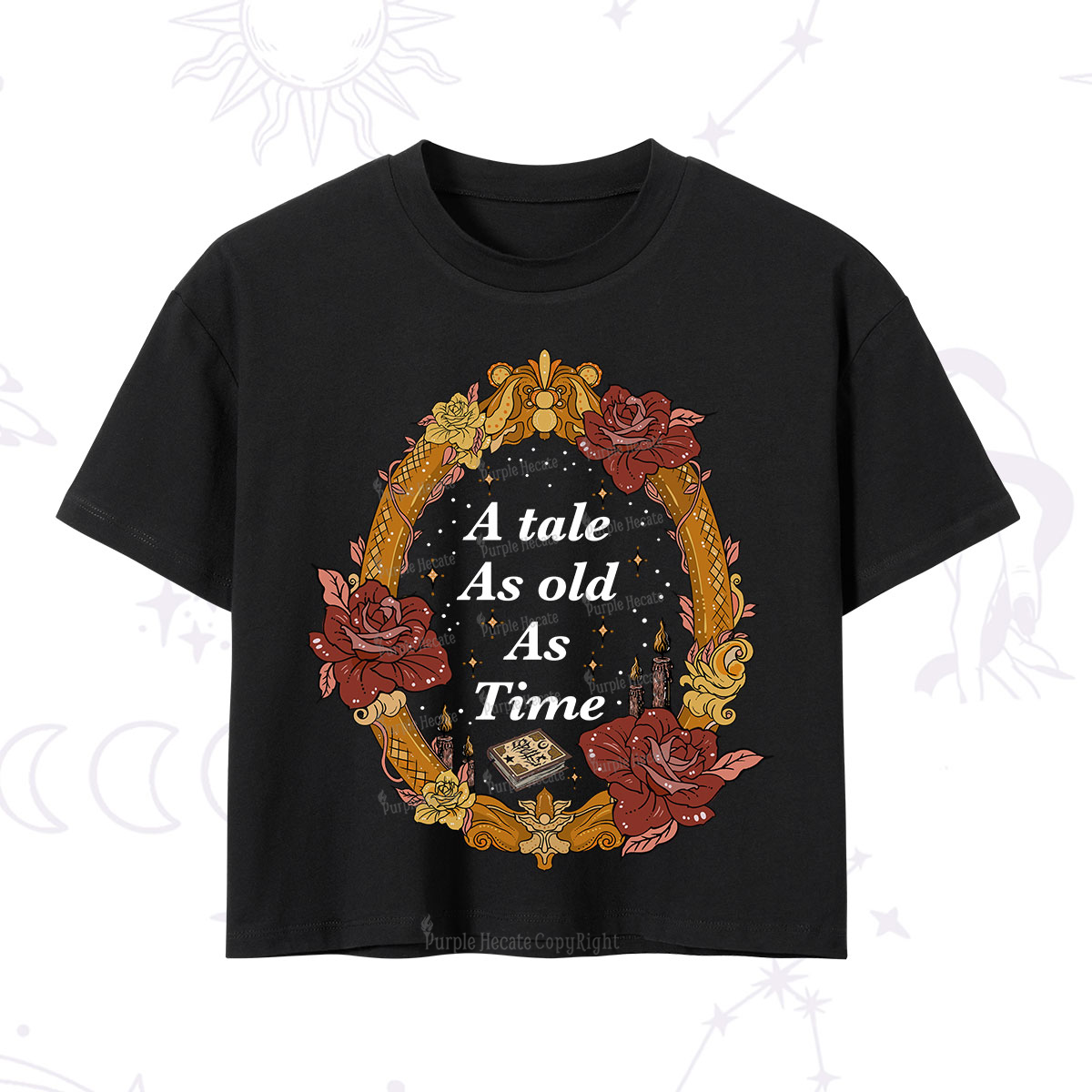 Purplehecate A Tale As Old As Time Crop T-Shirt
