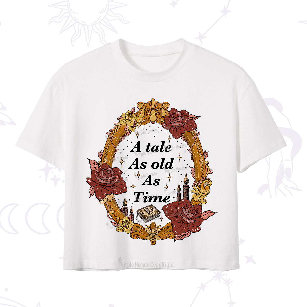 Purplehecate A Tale As Old As Time Crop T-Shirt