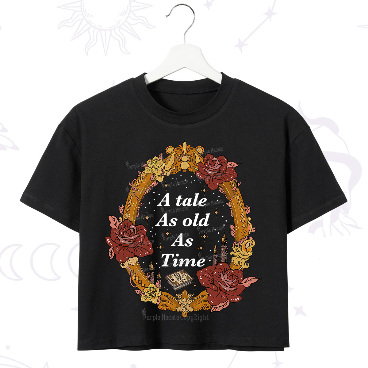 Purplehecate A Tale As Old As Time Crop T-Shirt