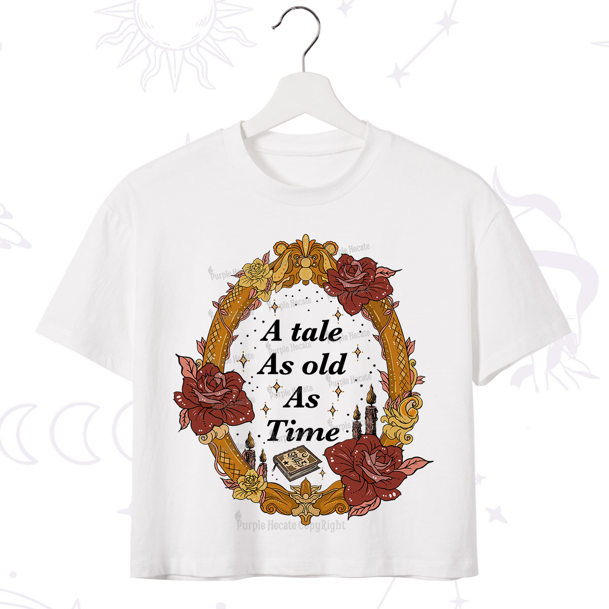 Purplehecate A Tale As Old As Time Crop T-Shirt
