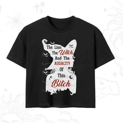 Purplehecate The Lion The Witch And The Audacity Of This Bitch Crop T-Shirt