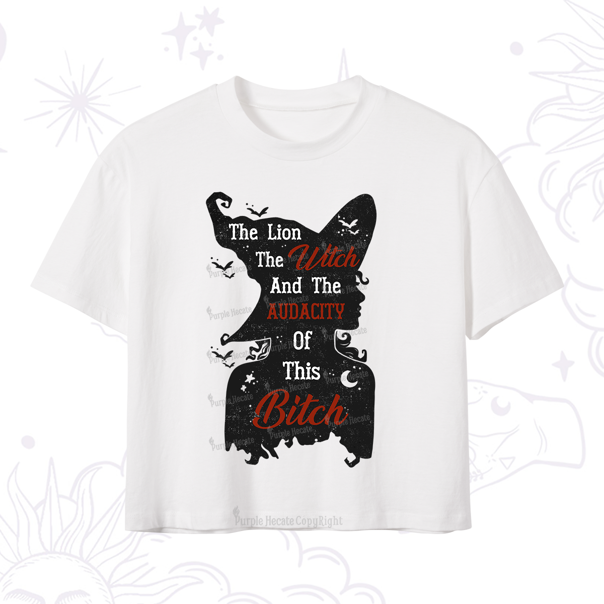 Purplehecate The Lion The Witch And The Audacity Of This Bitch Crop T-Shirt
