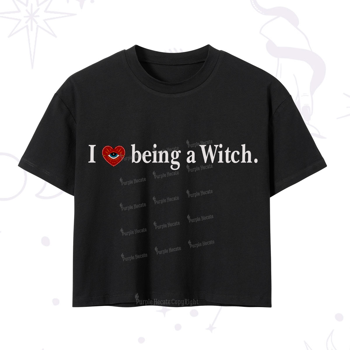 Purplehecate I Being A Witch Crop T-Shirt