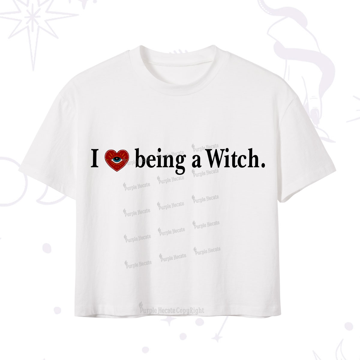 Purplehecate I Being A Witch Crop T-Shirt