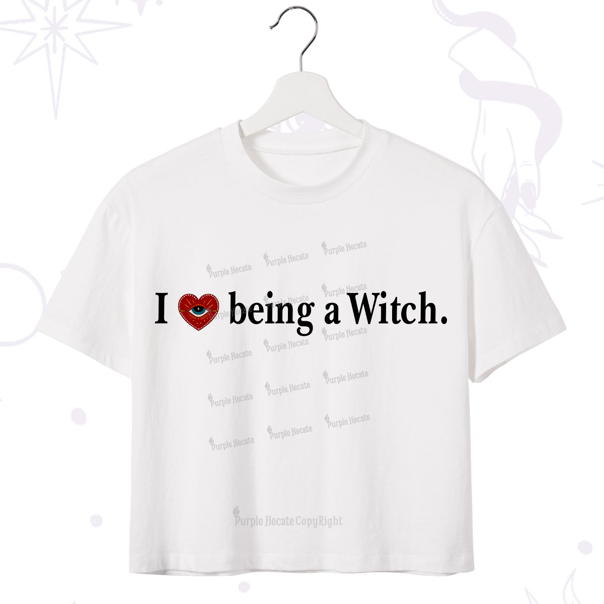 Purplehecate I Being A Witch Crop T-Shirt