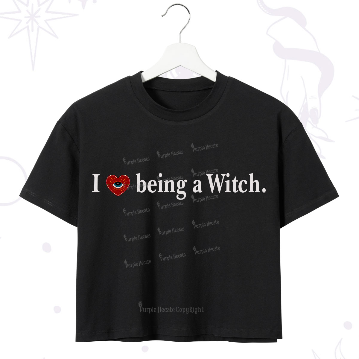 Purplehecate I Being A Witch Crop T-Shirt