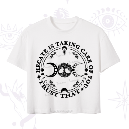 Purplehecate Hecate Is Taking Care Of You Crop T-Shirt