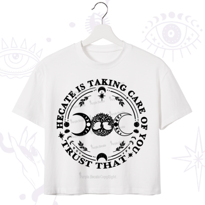 Purplehecate Hecate Is Taking Care Of You Crop T-Shirt