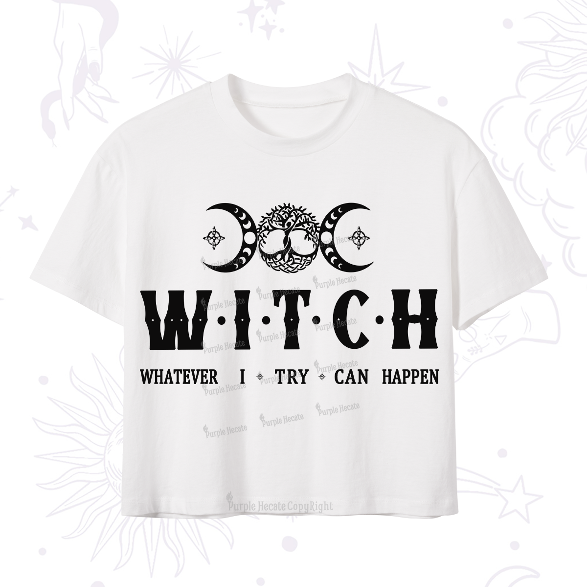 Purplehecate What I Try Can Happen Crop T-Shirt