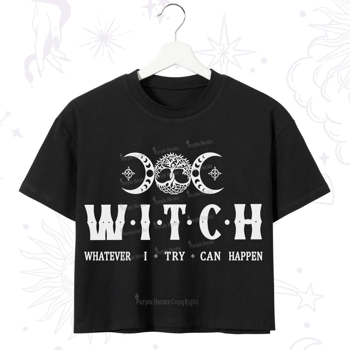 Purplehecate What I Try Can Happen Crop T-Shirt