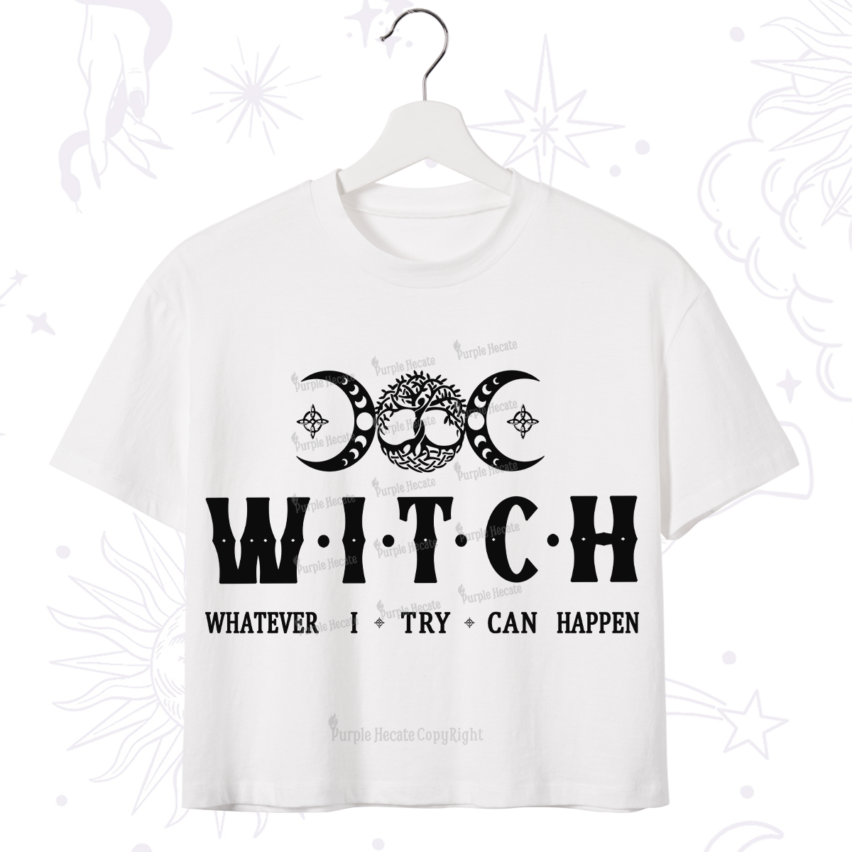 Purplehecate What I Try Can Happen Crop T-Shirt