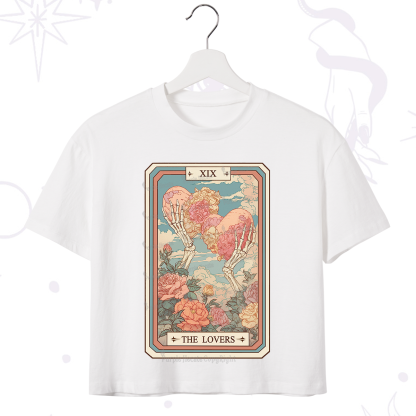 Purplehecate The Lovers Undying Heart Tarot Crop T-Shirt