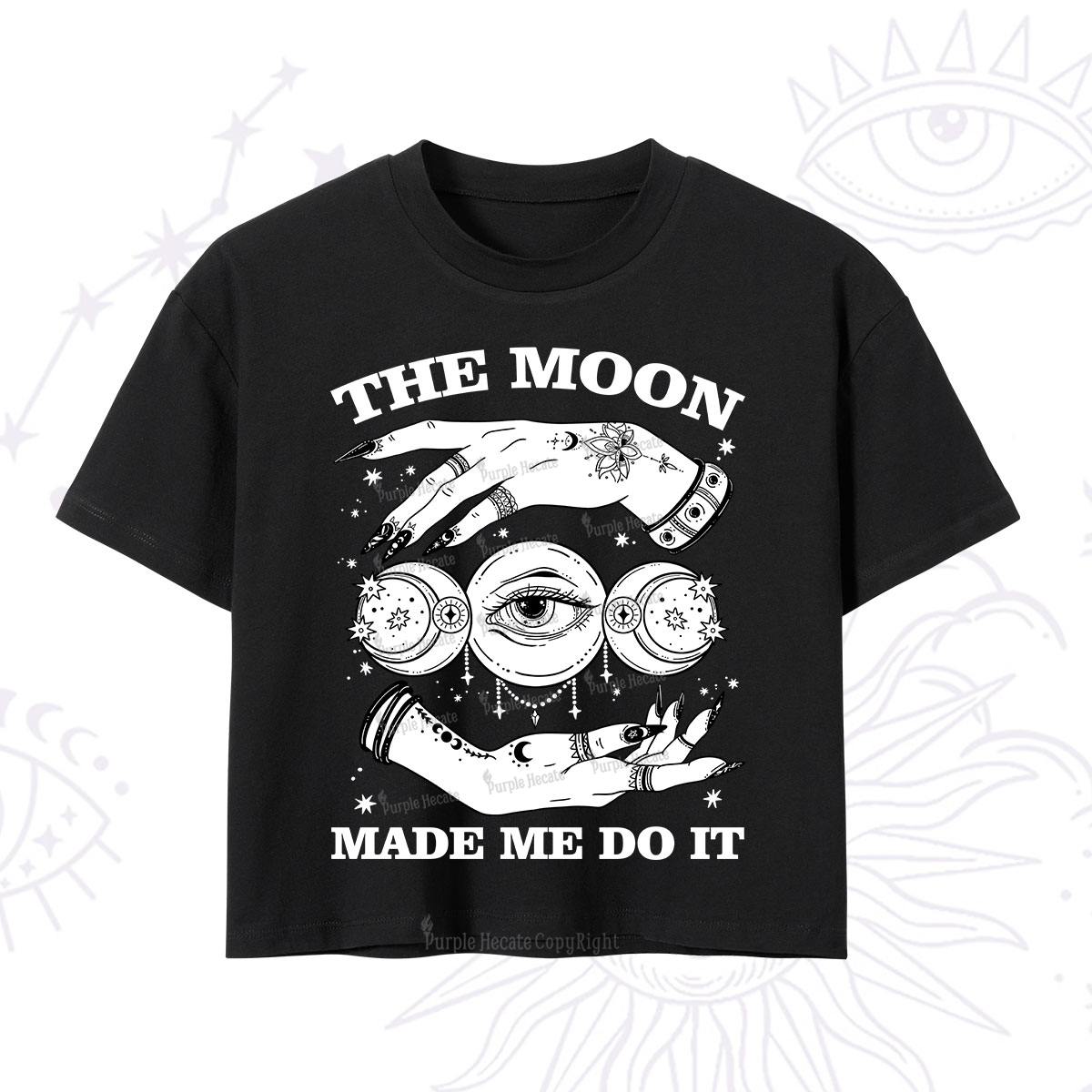 Purplehecate Funny The Moon Made Me Do It Crop T-Shirt