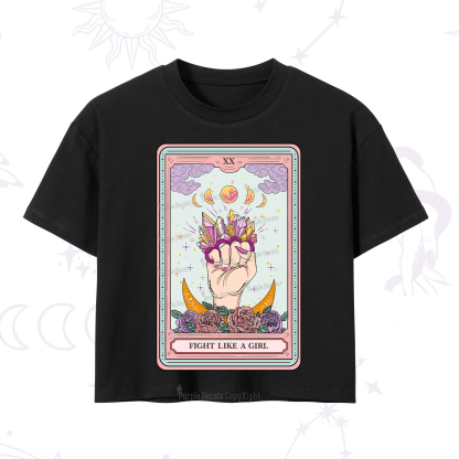 Purplehecate The Fight Like A Girl Tarot Crop T-Shirt