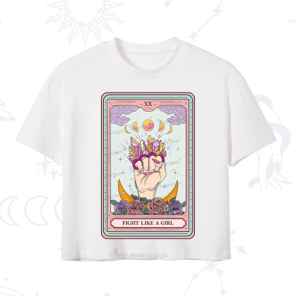 Purplehecate The Fight Like A Girl Tarot Crop T-Shirt