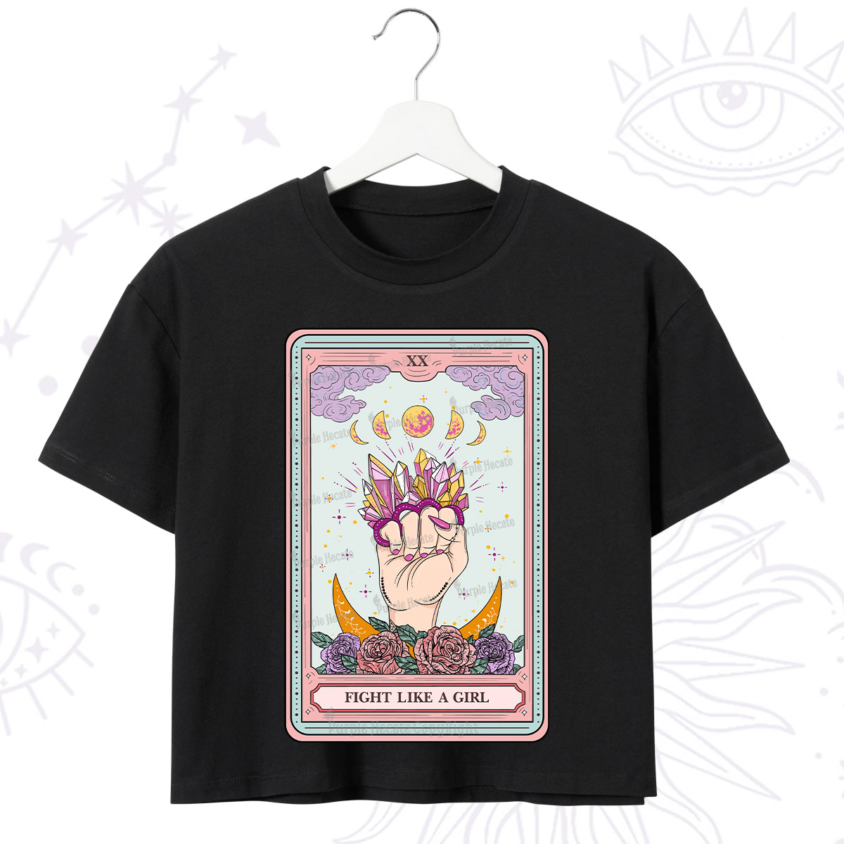 Purplehecate The Fight Like A Girl Tarot Crop T-Shirt