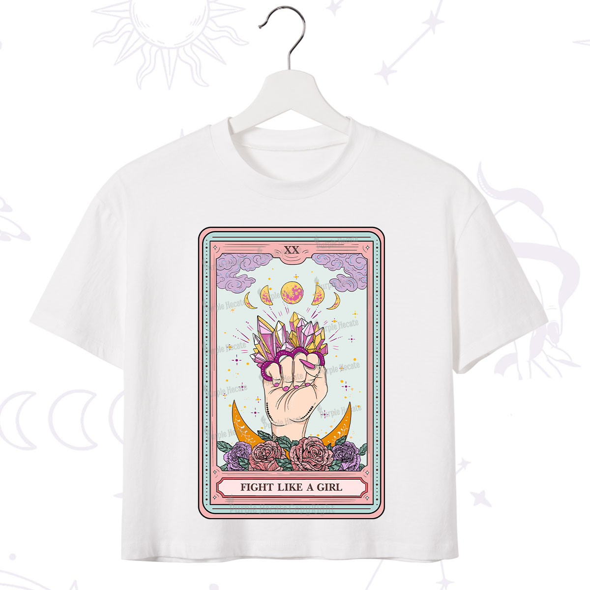 Purplehecate The Fight Like A Girl Tarot Crop T-Shirt