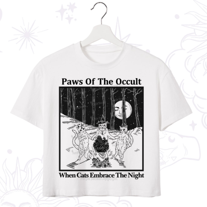 Purplehecate Witchy Cats Crop T-Shirt