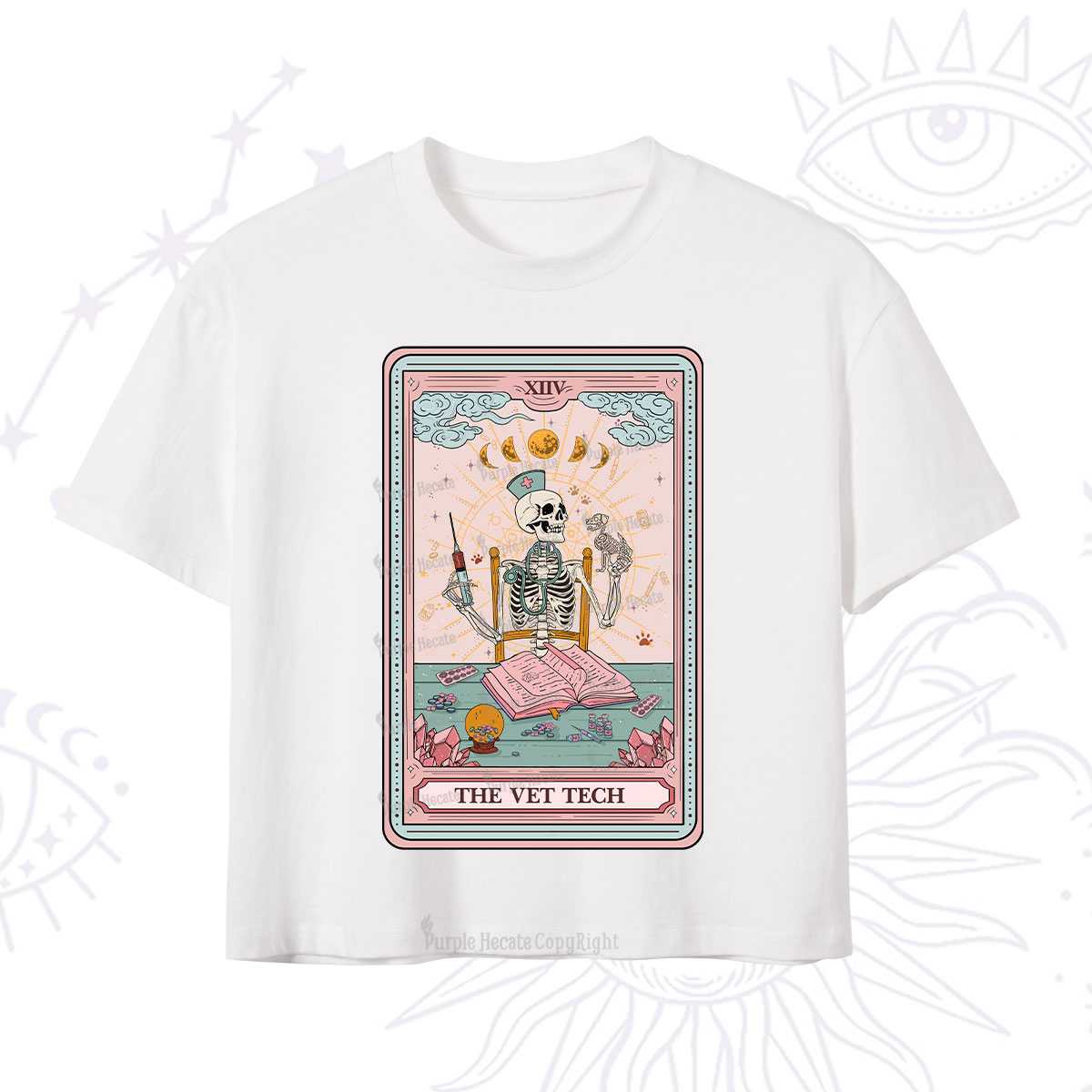 Purplehecate The Vet Tech Tarot Card Crop T-Shirt