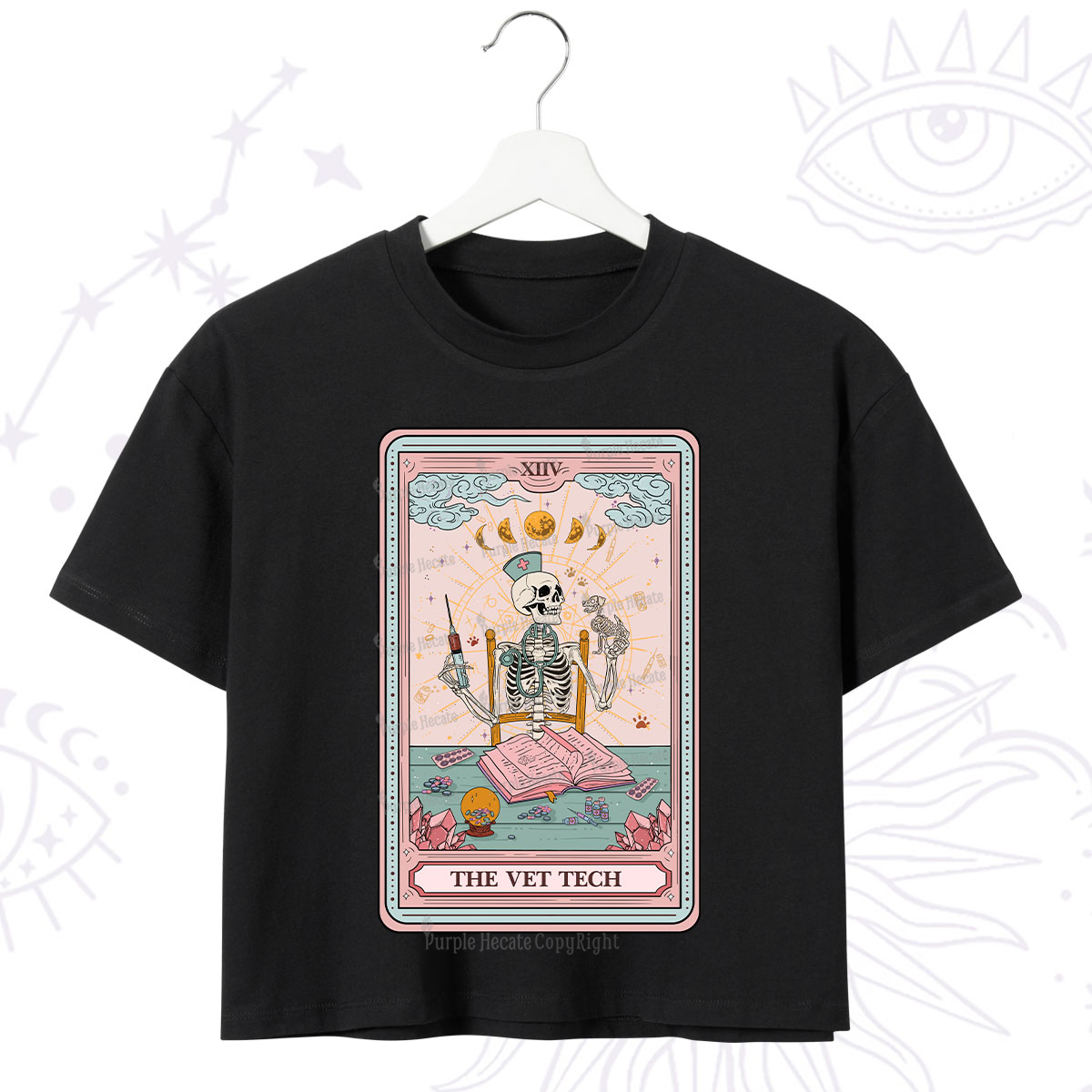 Purplehecate The Vet Tech Tarot Card Crop T-Shirt