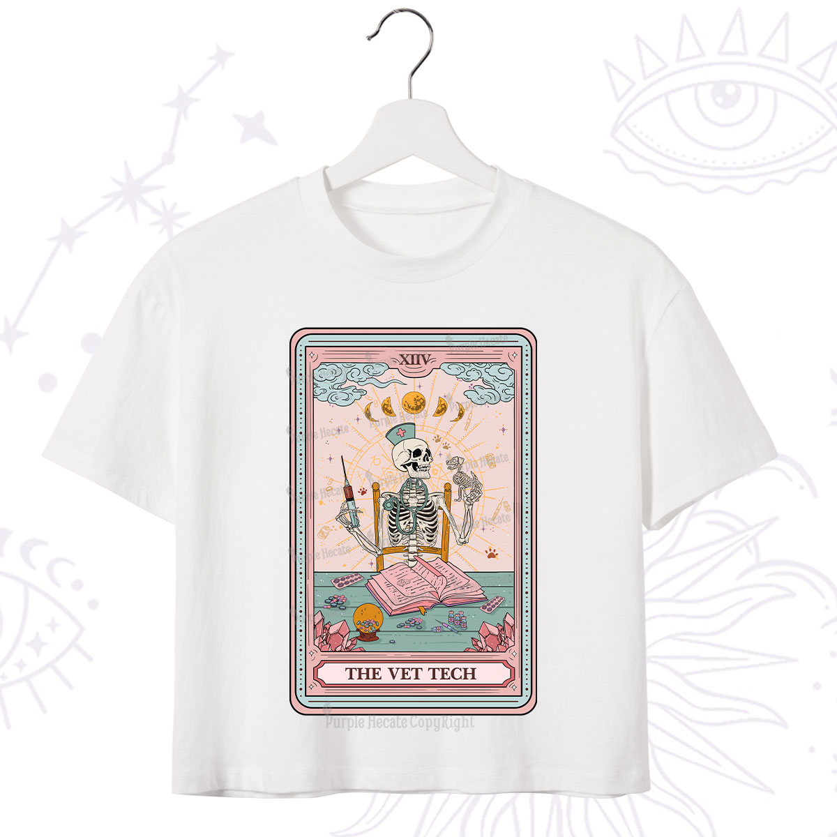Purplehecate The Vet Tech Tarot Card Crop T-Shirt