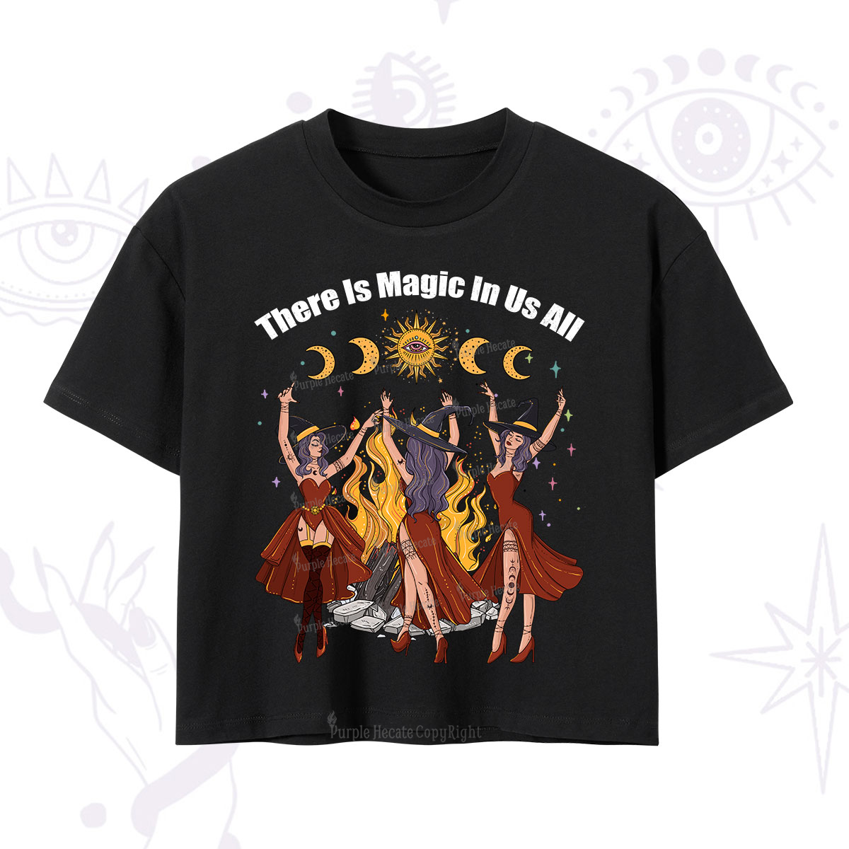 Purplehecate There Is Magic In Us All Crop T-Shirt