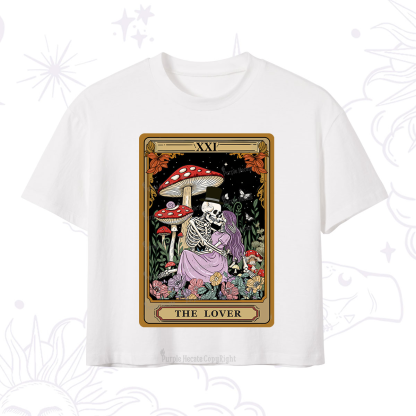 Purplehecate The Vintage Lover Tarot Crop T-Shirt