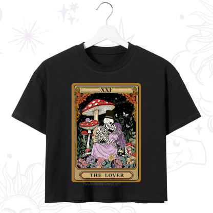Purplehecate The Vintage Lover Tarot Crop T-Shirt