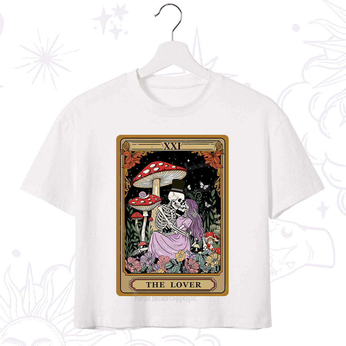 Purplehecate The Vintage Lover Tarot Crop T-Shirt