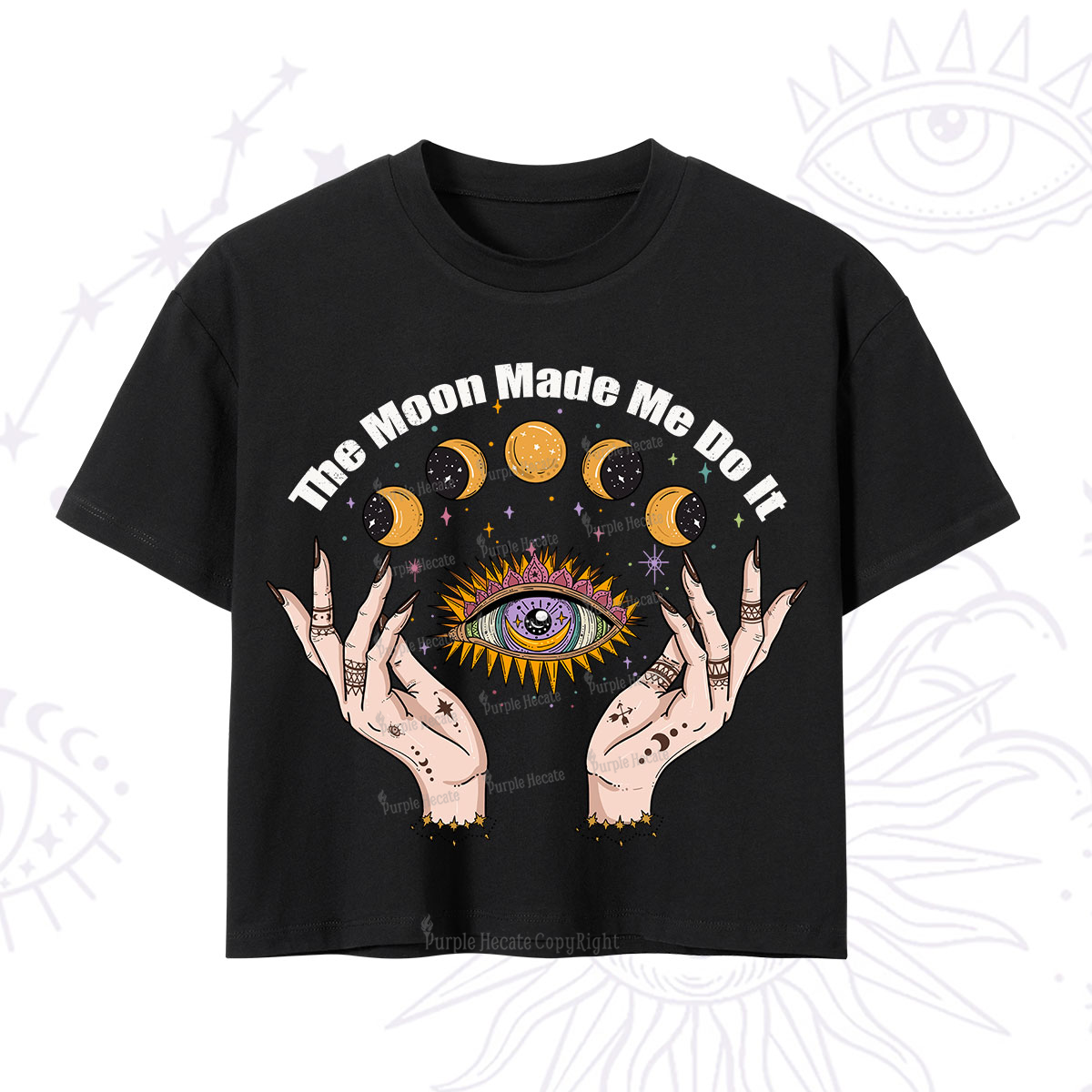 Purplehecate The Moon Made Me Do It Crop T-Shirt