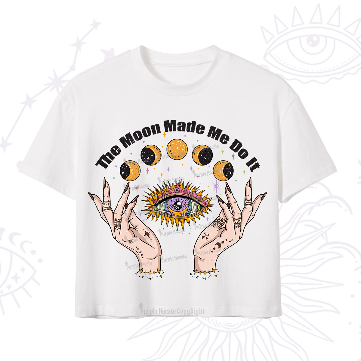 Purplehecate The Moon Made Me Do It Crop T-Shirt