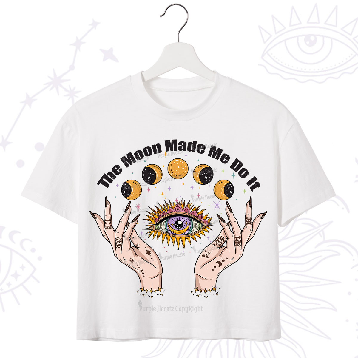 Purplehecate The Moon Made Me Do It Crop T-Shirt
