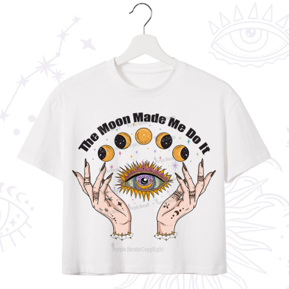 Purplehecate The Moon Made Me Do It Crop T-Shirt