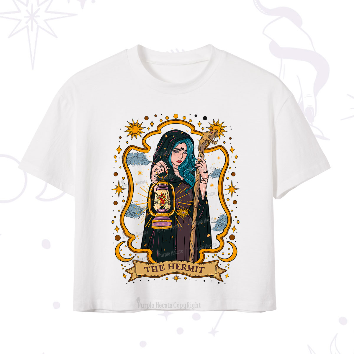 Purplehecate The Hermit Goddess Crop T-Shirt