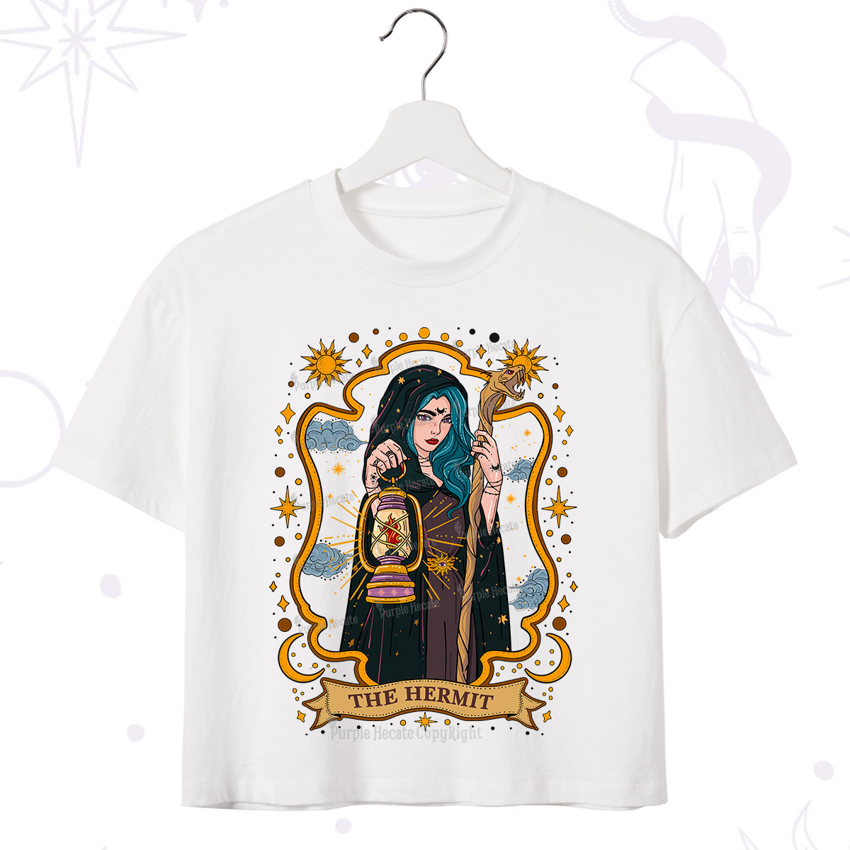 Purplehecate The Hermit Goddess Crop T-Shirt