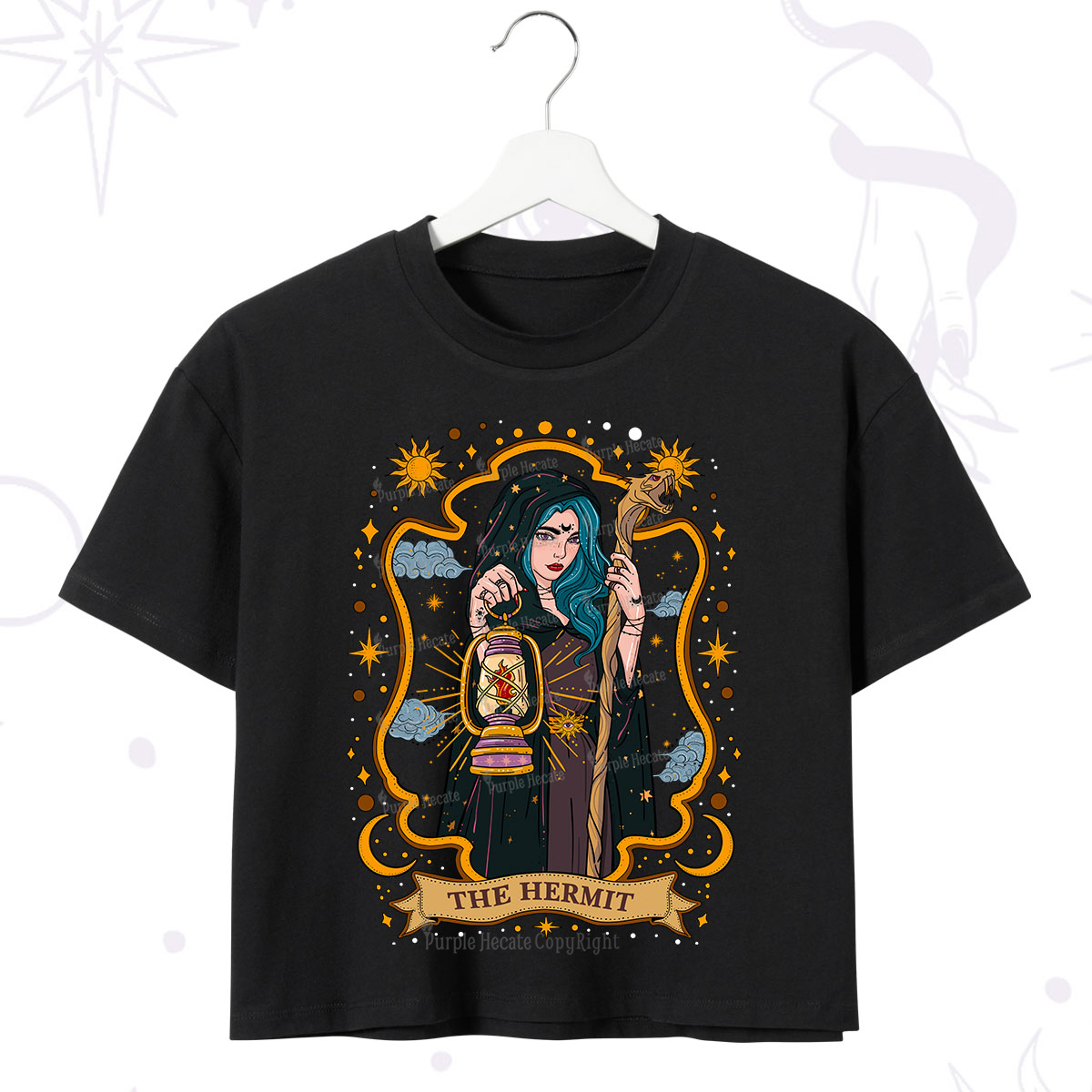 Purplehecate The Hermit Goddess Crop T-Shirt