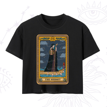 Purplehecate The Hermit Goddess Tarot Crop T-Shirt