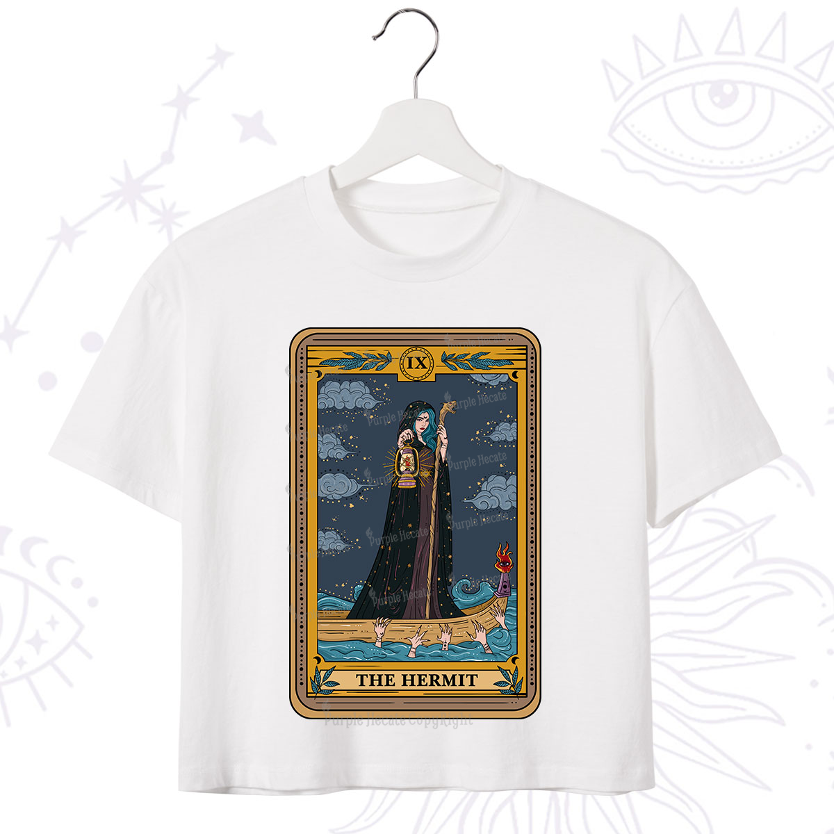 Purplehecate The Hermit Goddess Tarot Crop T-Shirt