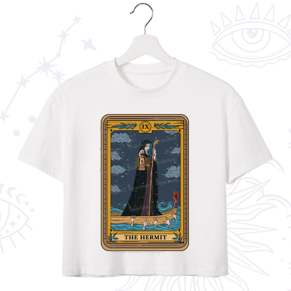 Purplehecate The Hermit Goddess Tarot Crop T-Shirt