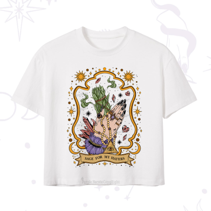 Purplehecate Sage For My Haters Crop T-Shirt