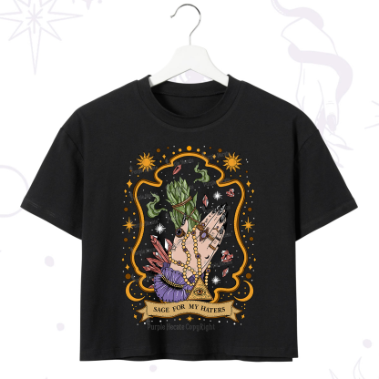 Purplehecate Sage For My Haters Crop T-Shirt