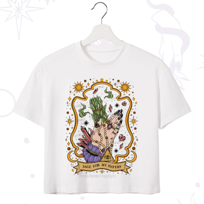 Purplehecate Sage For My Haters Crop T-Shirt