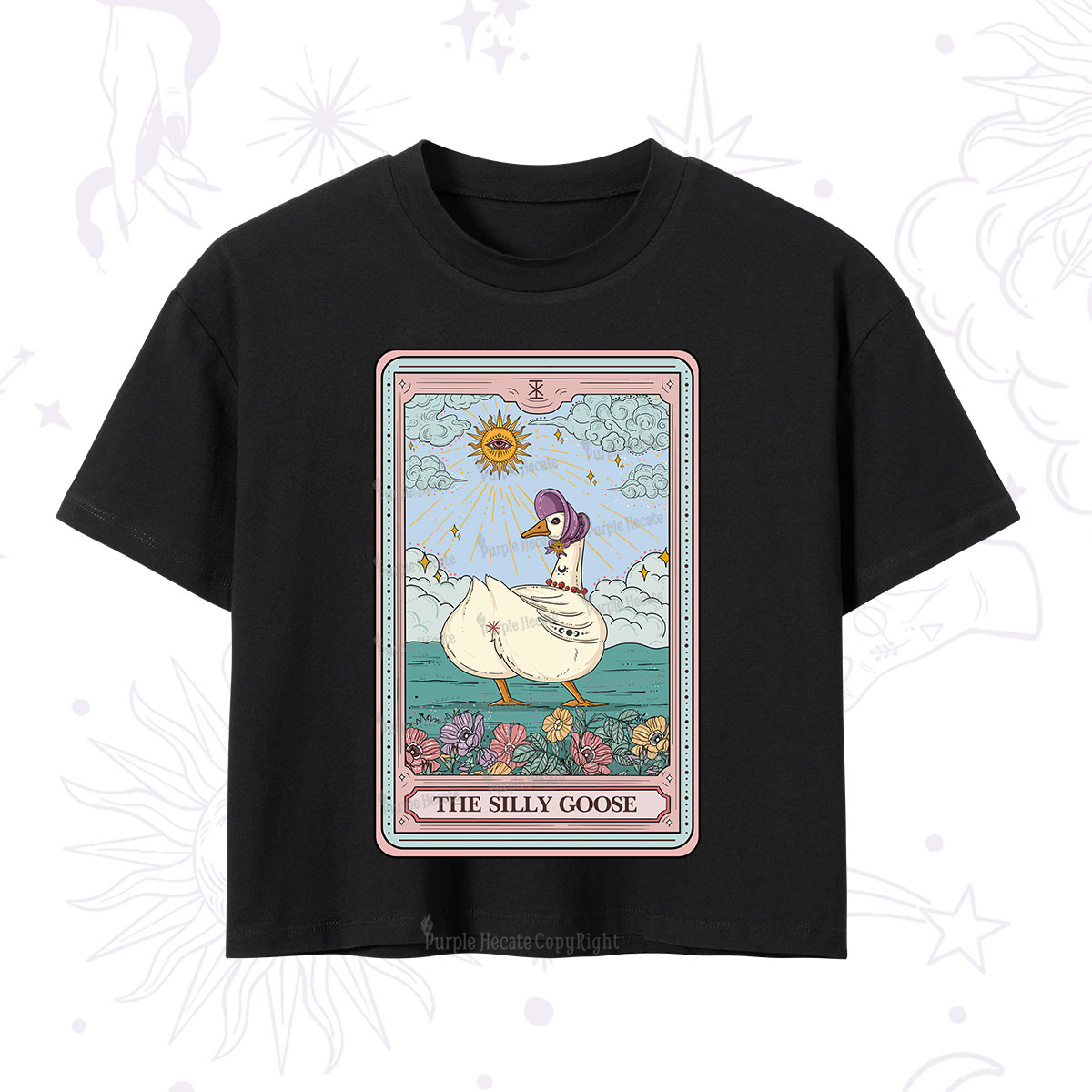 Purplehecate The Silly Goose Tarot Crop T-Shirt