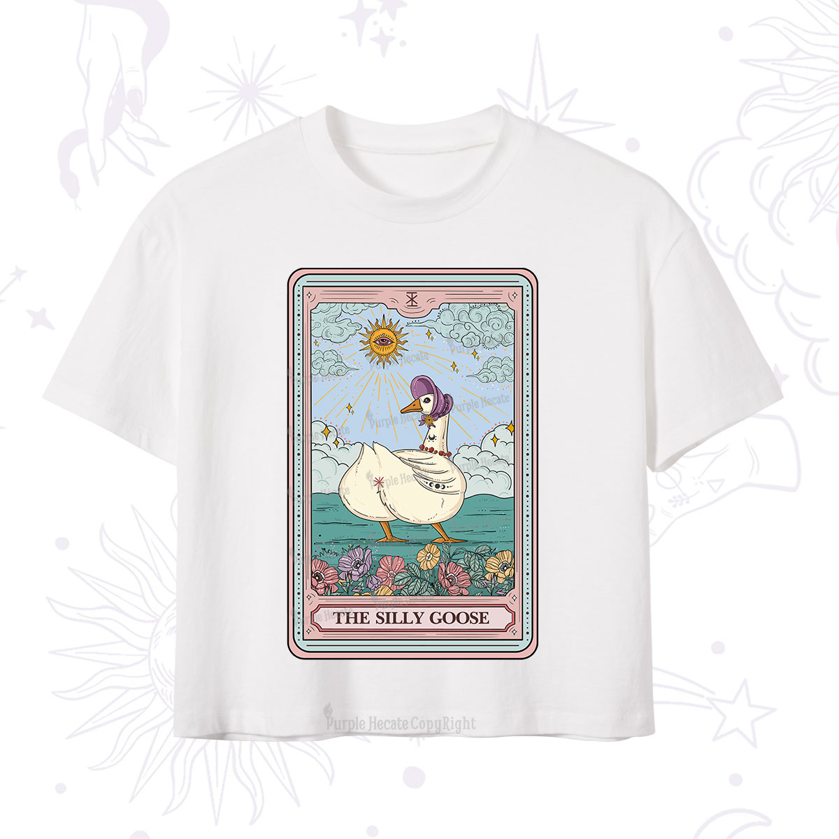 Purplehecate The Silly Goose Tarot Crop T-Shirt
