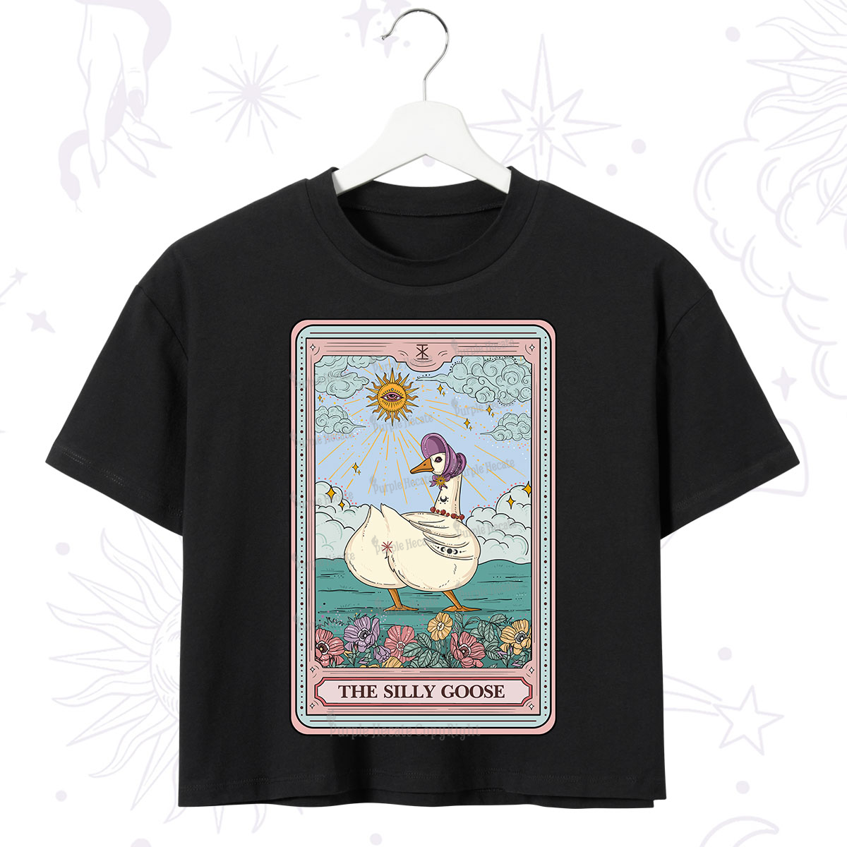 Purplehecate The Silly Goose Tarot Crop T-Shirt